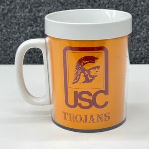 Vintage USC Trojans Thermo-Serv Insulated Plastic Mug Cup 1979 Made in‎ USA NCAA